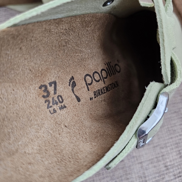 Birkenstock Boston Chunky Suede Leather - Faded Lime - Picture 7 of 7